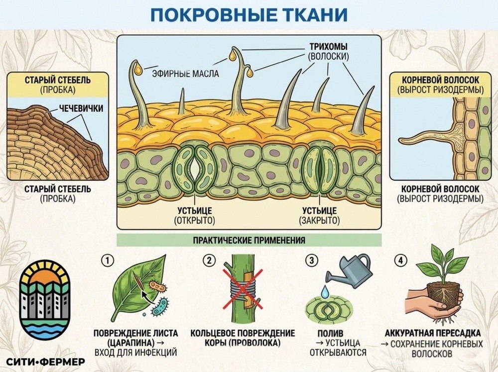 Покровные ткани растений