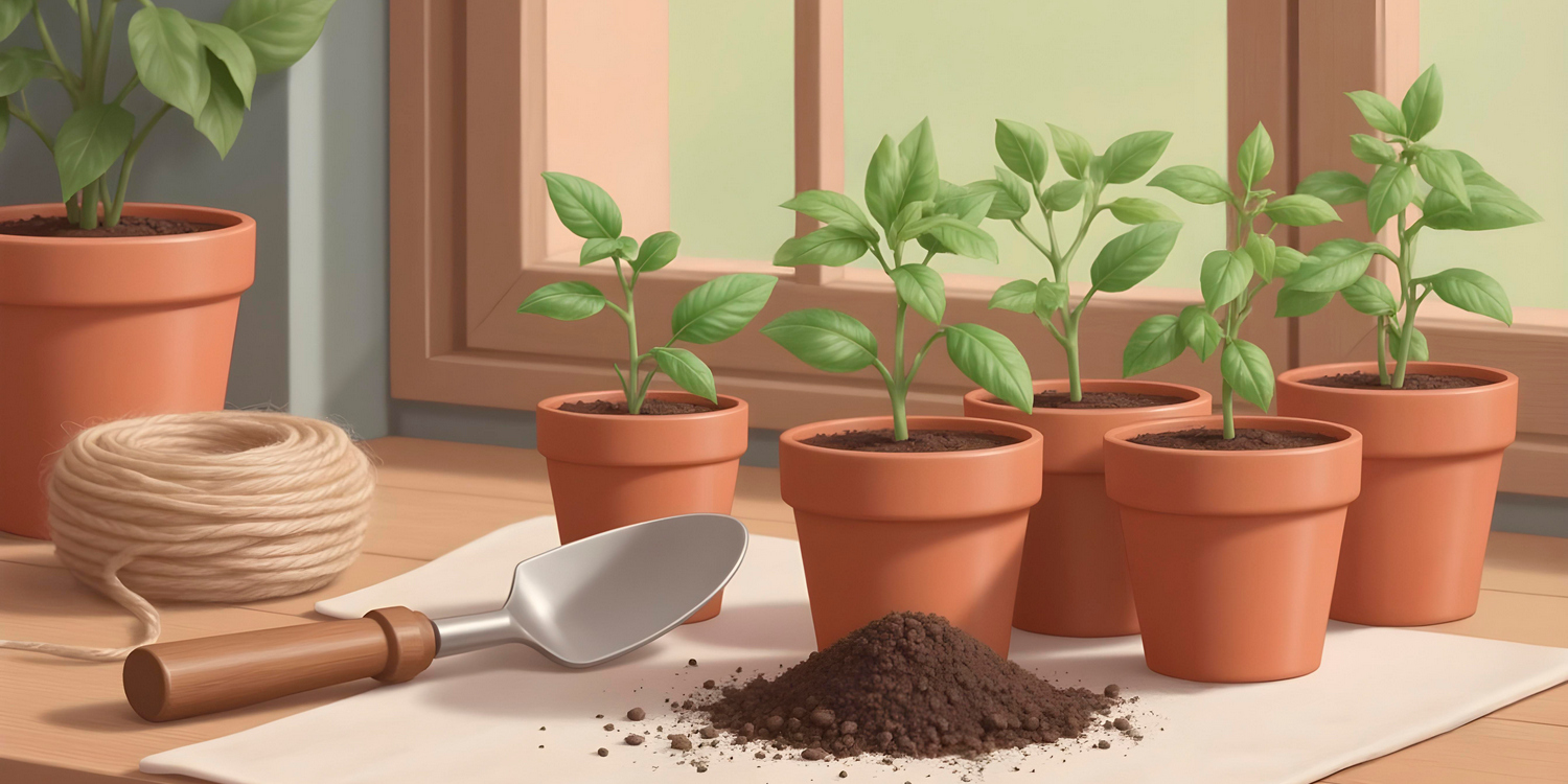 Рассада и садовый инвентарь