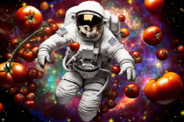 космонавт и помидоры