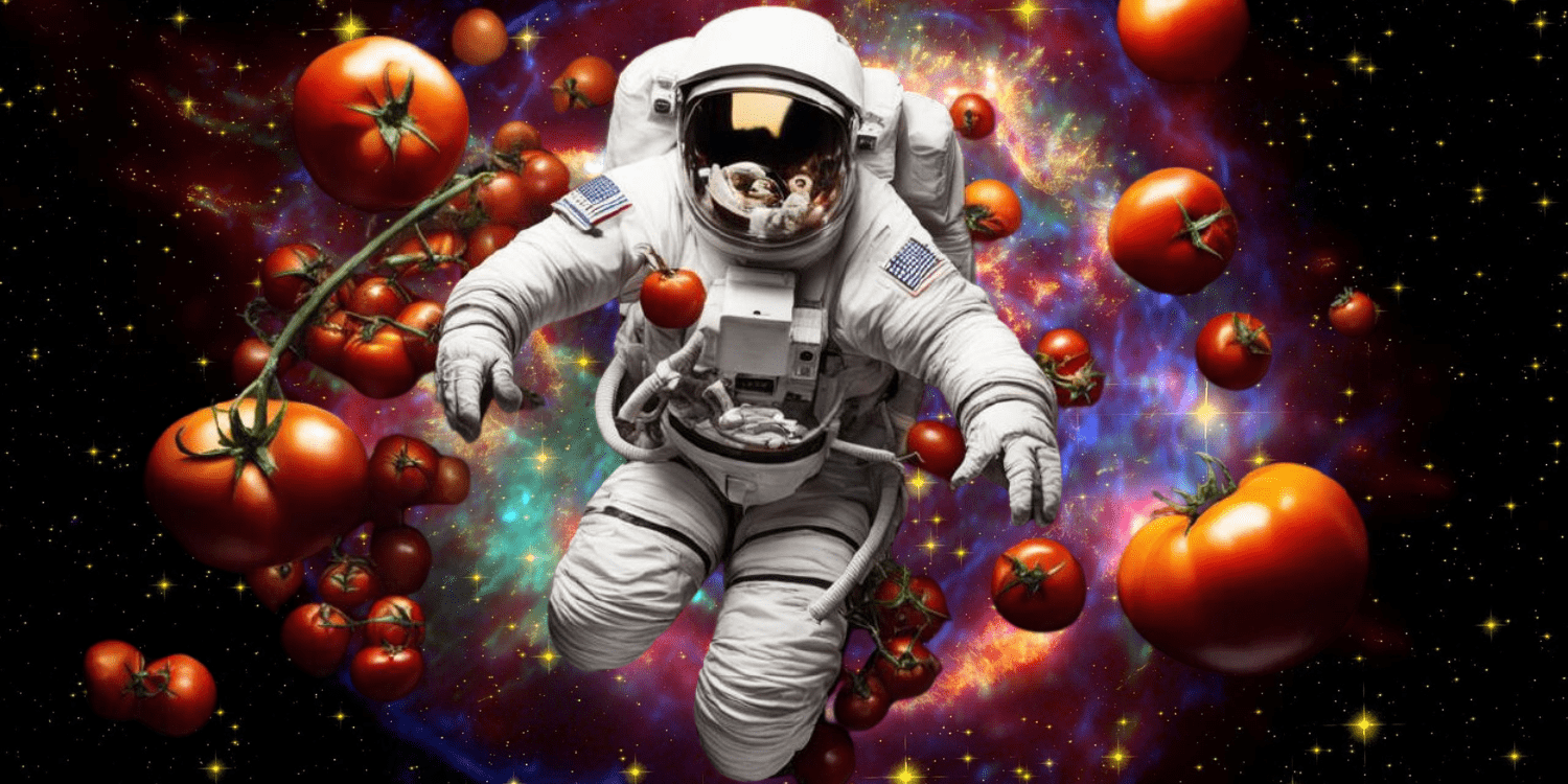 космонавт и помидоры