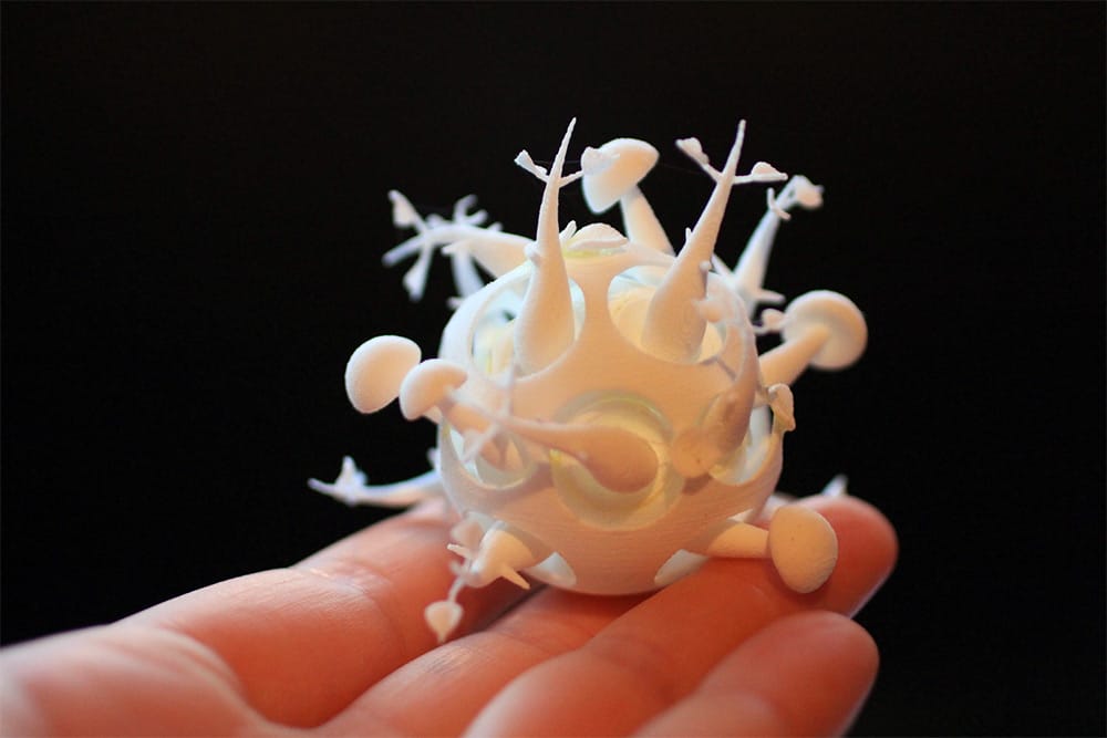 Несъедобные прототипы закуски напечатанные на 3D-принтере. 