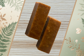 На деревянном столе лежит ирис из папоротника