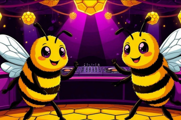 Две пчелы танцуют в ночном клубе