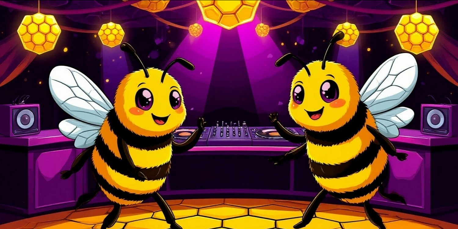Две пчелы танцуют в ночном клубе